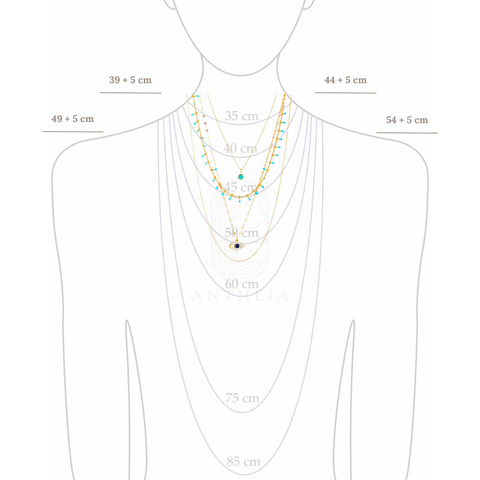 Collar multicapa ojo turco piedras naturales Collar multicapa ojo turco piedras naturales