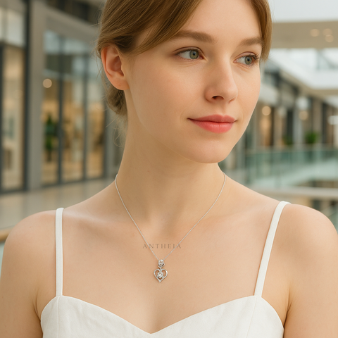 Collar Rosa Corazón 1 CT - CO0002C Collar Rosa Corazón 1 CT - CO0002C