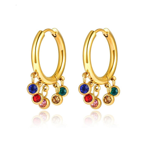 Aretes bolitas colores Aretes bolitas colores