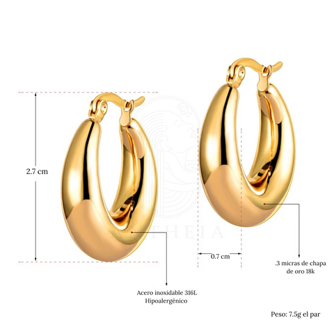 Aretes hoop gruesos Aretes hoop gruesos