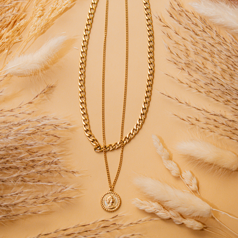 Collar choker moneda