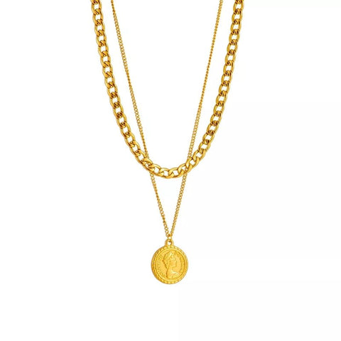 Collar choker moneda