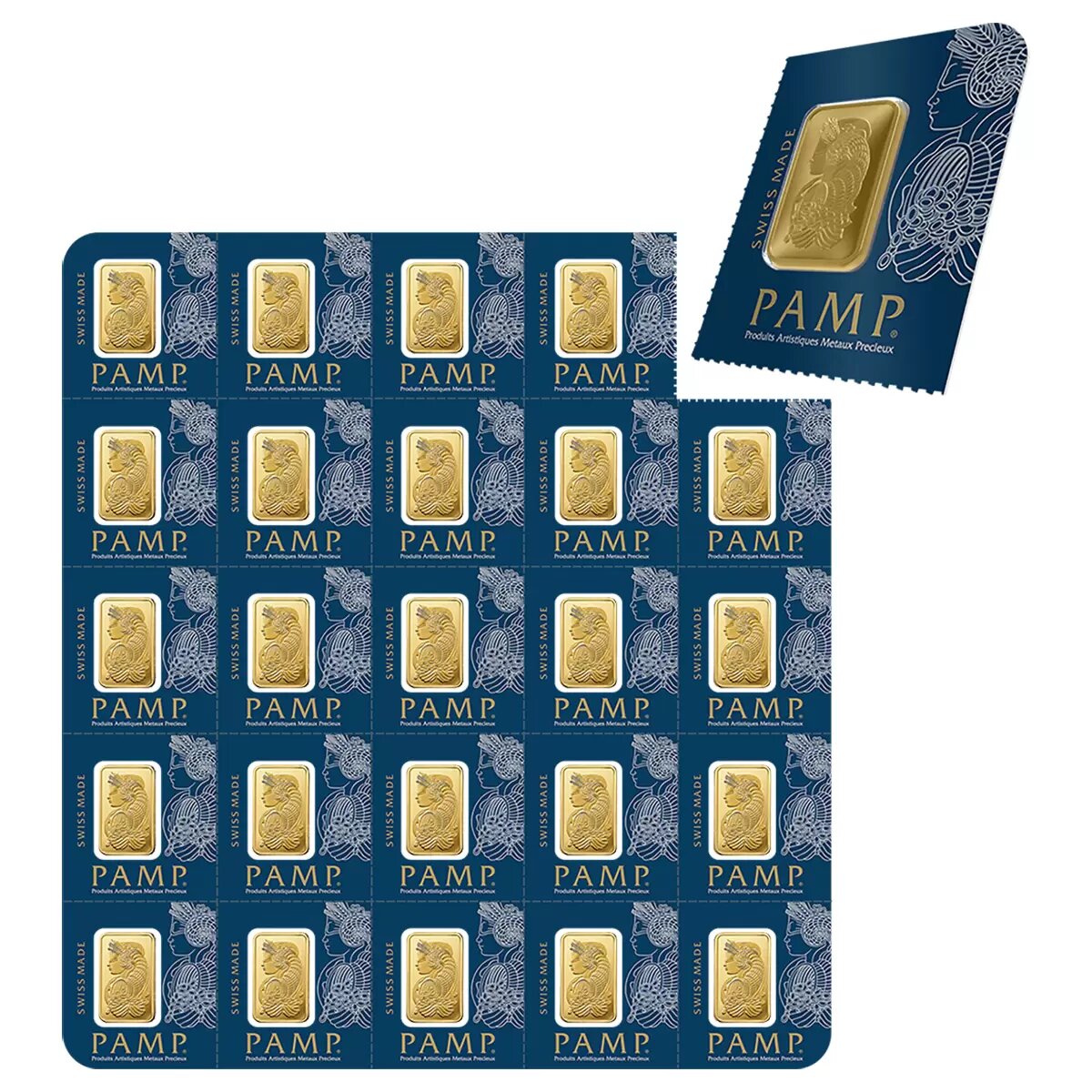 Lingotes de Oro 25 pz de 1g c/u