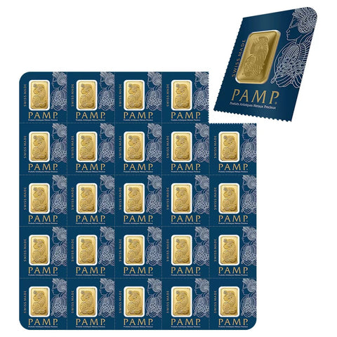 Lingotes de Oro 25 pz de 1g c/u