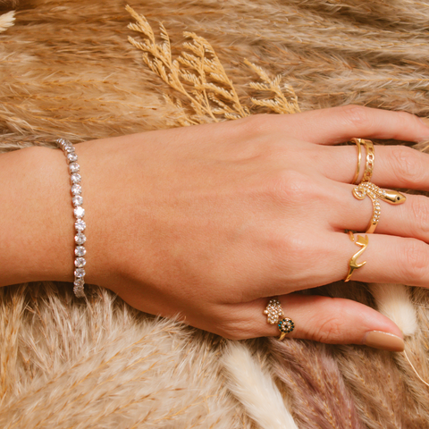 Pulsera cadena diamantes