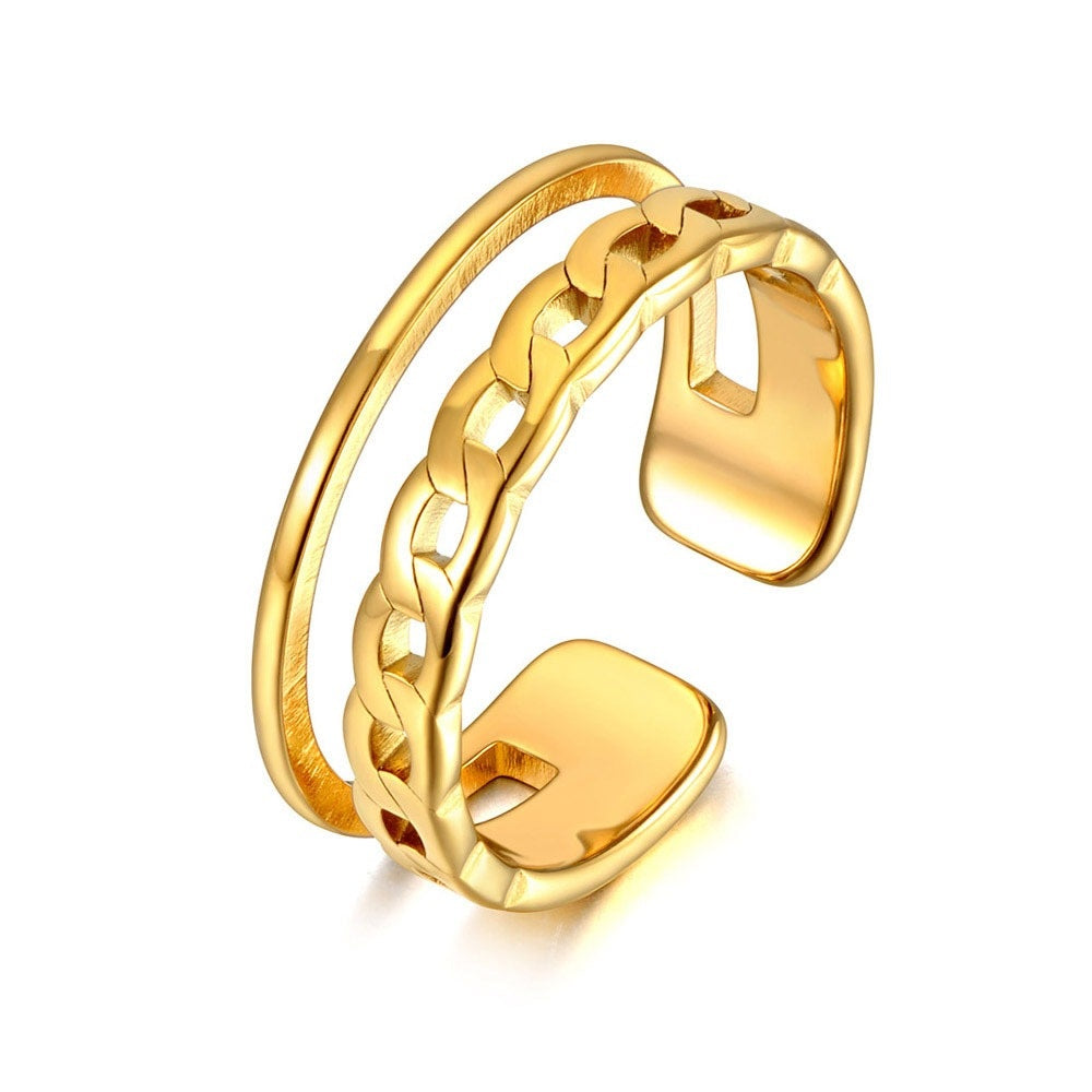 Anillo liso eslabones