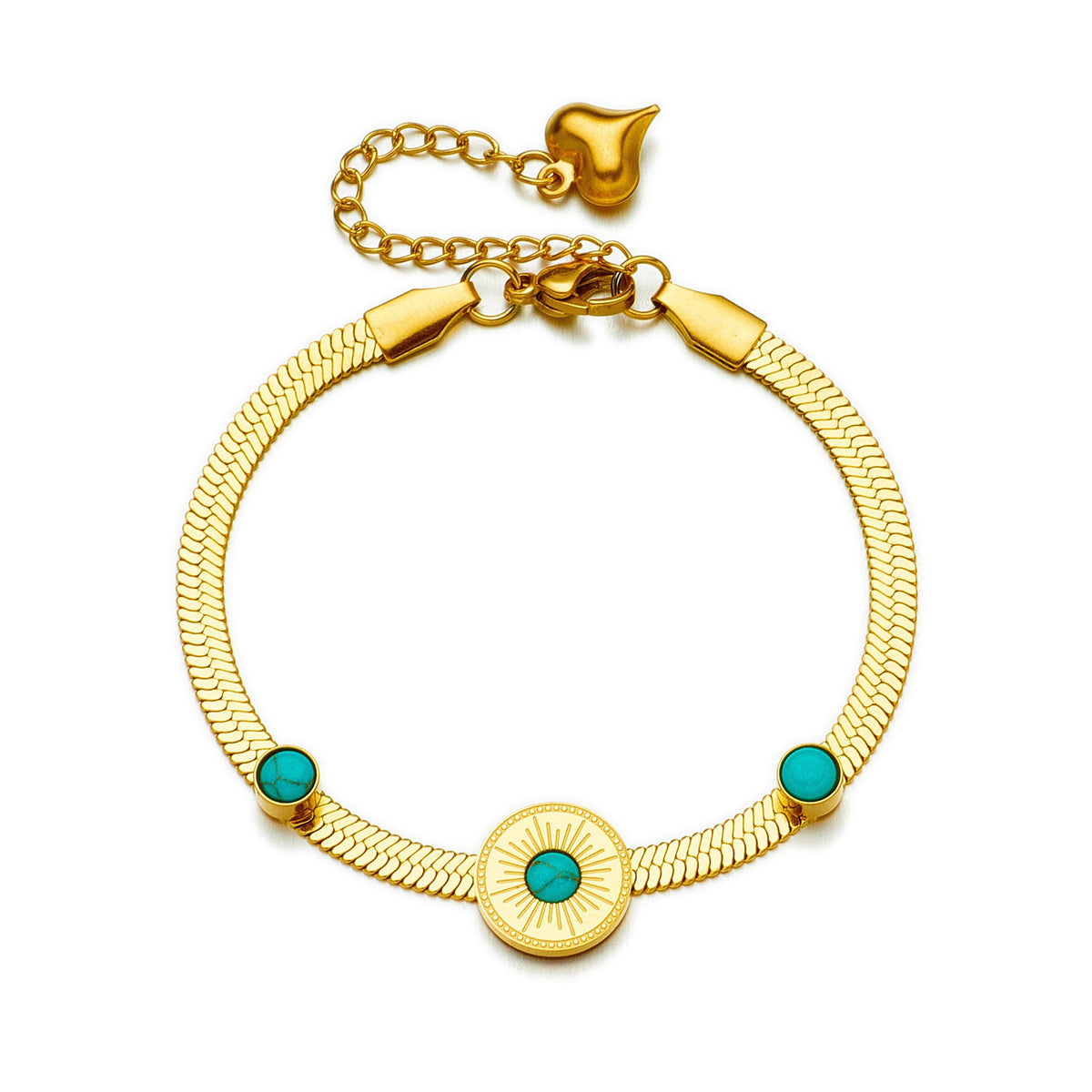 Pulsera cadena circulo piedras
