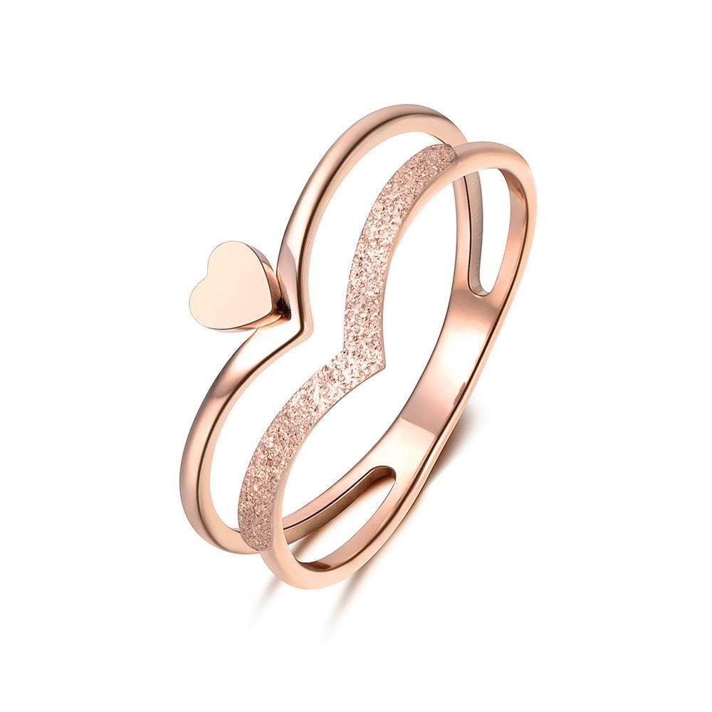 Anillo doble corazón