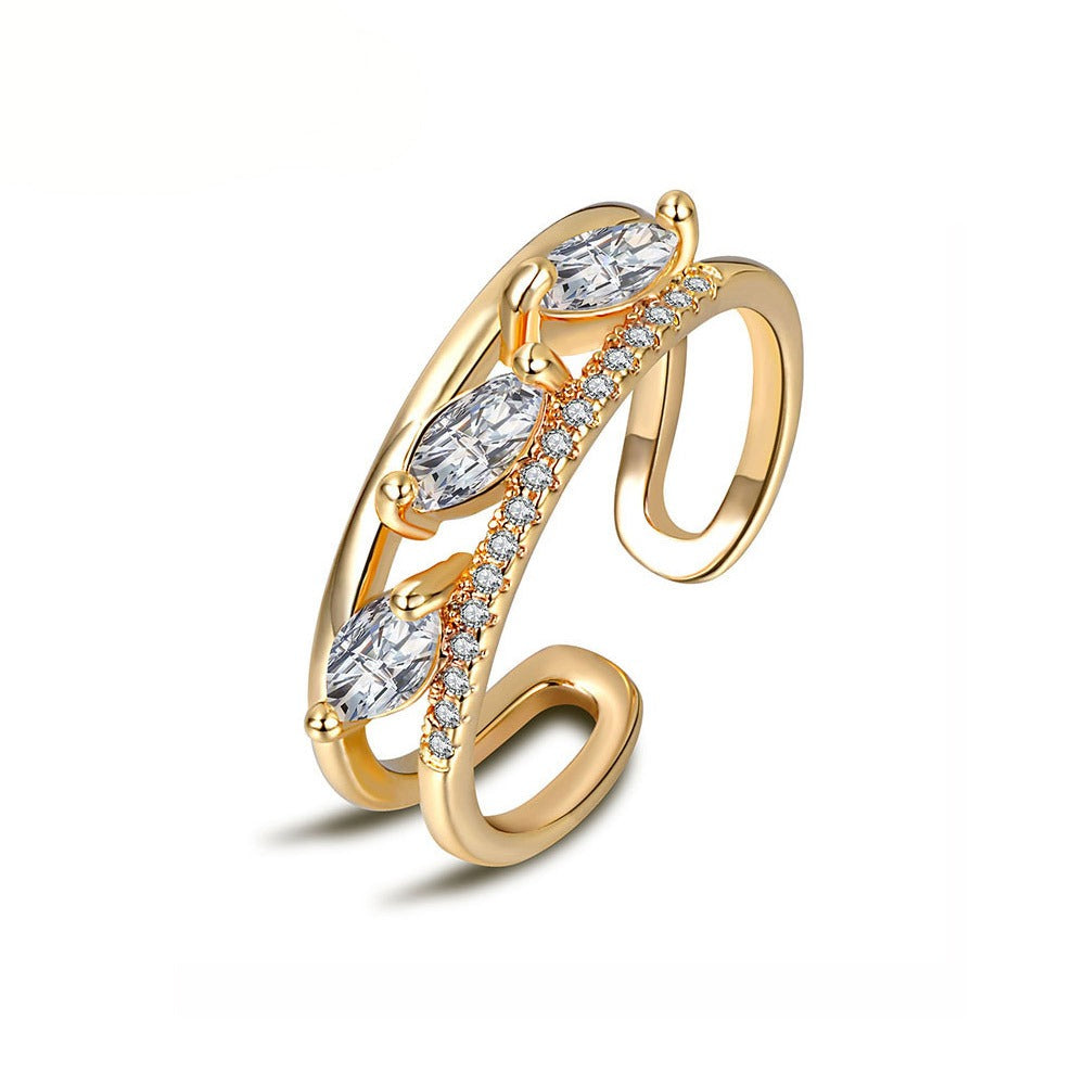 Anillo doble cristales